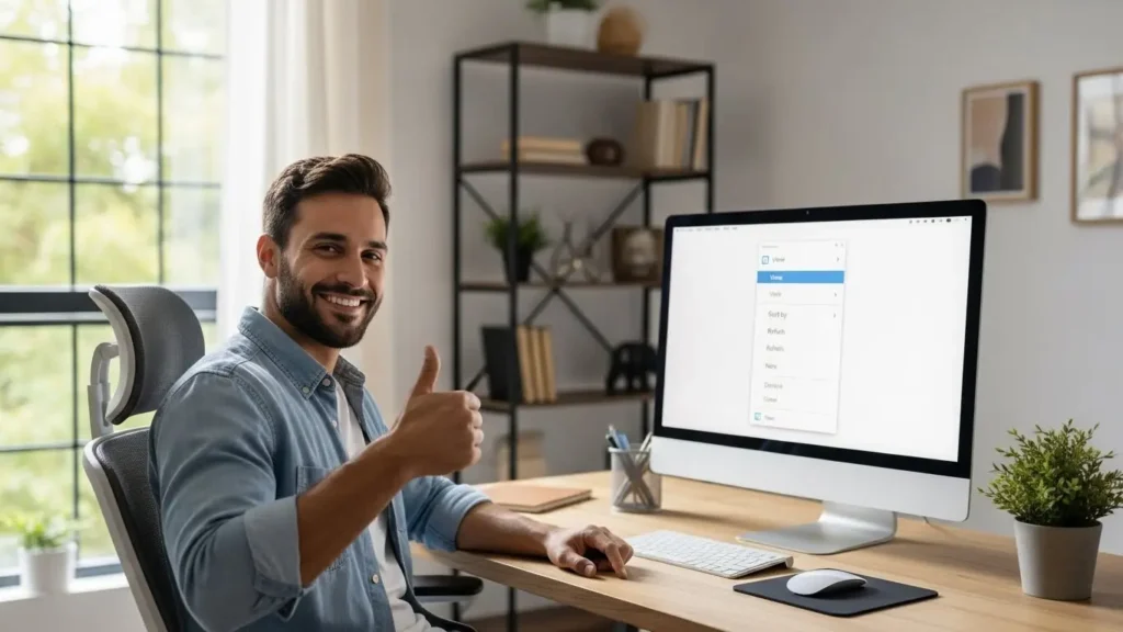 設定変更を完了し満足しているWindows 11ユーザー