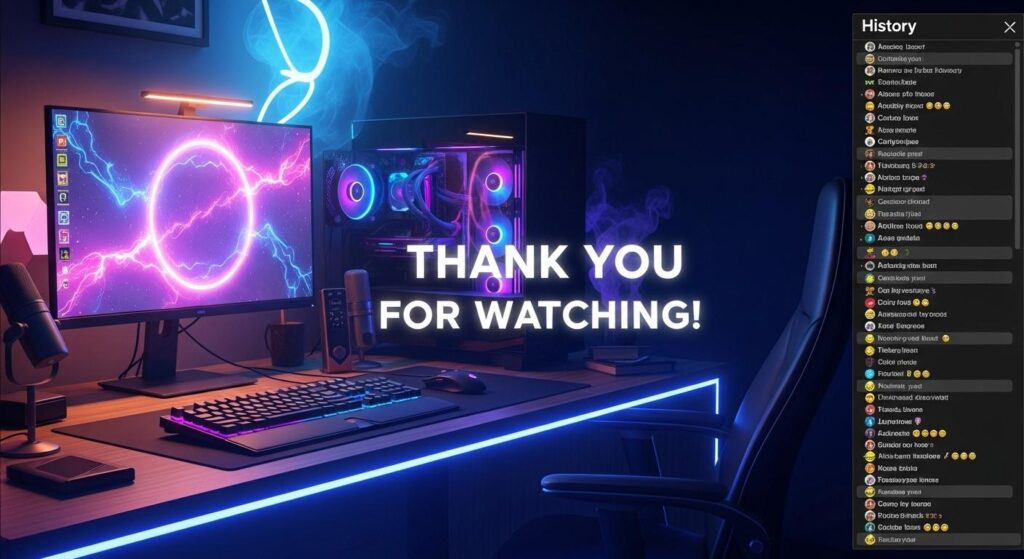 完璧にカスタマイズされたTwitch配信画面の完成イメージ