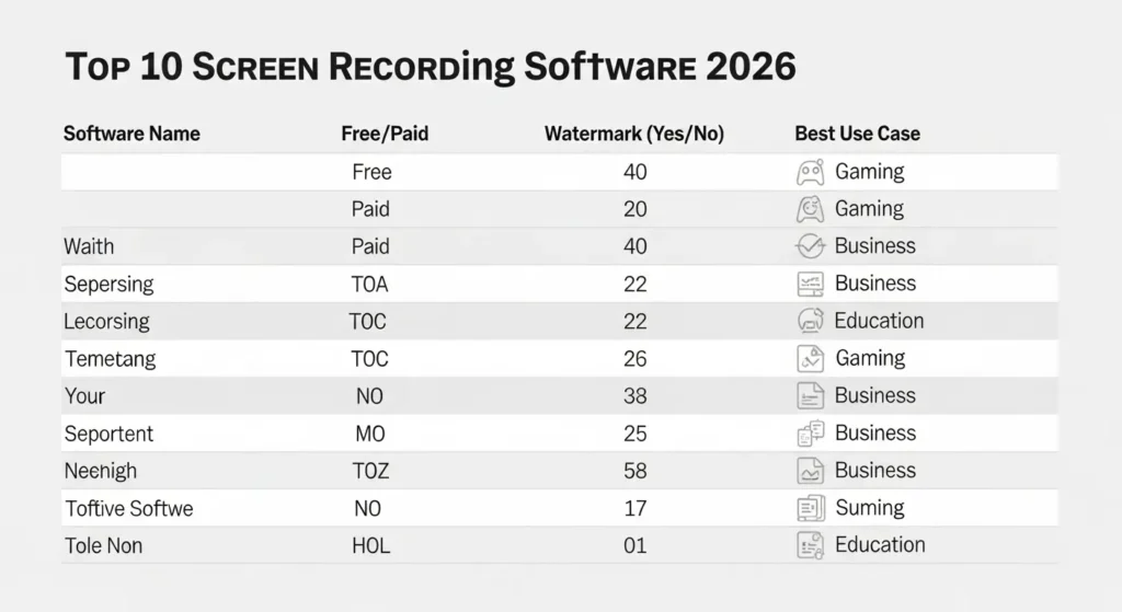 2026年最新の画面録画ソフトおすすめ10選の比較一覧表