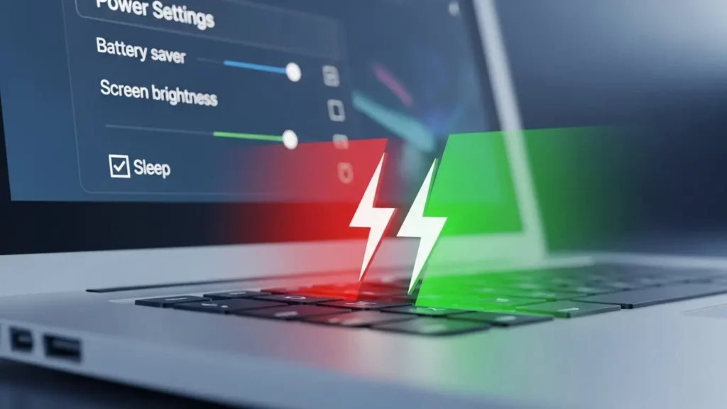 USBポートの電力制限を解除する設定画面のイメージ