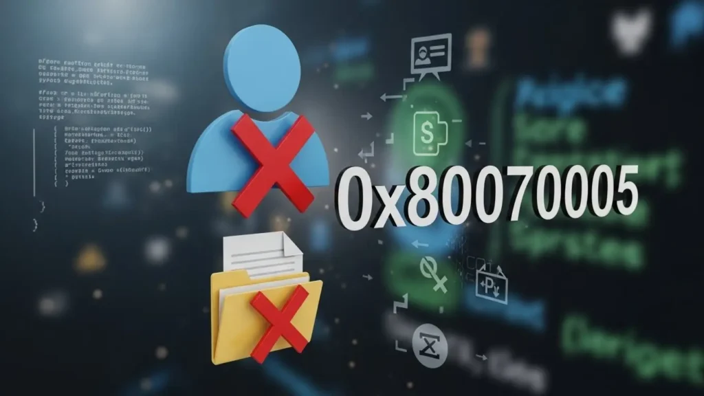 エラー0x80070005がアクセス権限不足で発生する仕組みの図解