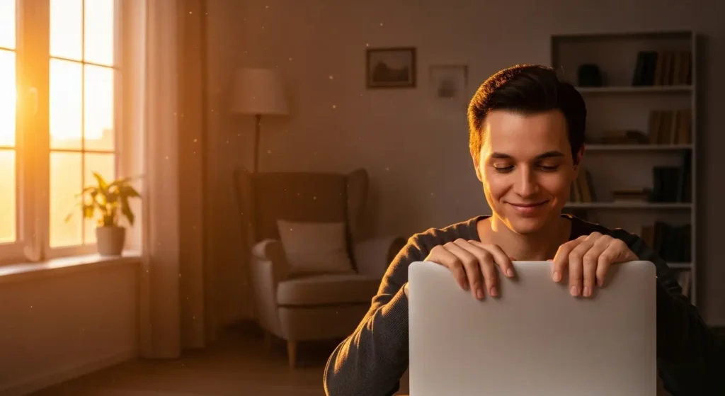 Windows 11のカスタマイズを終えて満足するユーザー