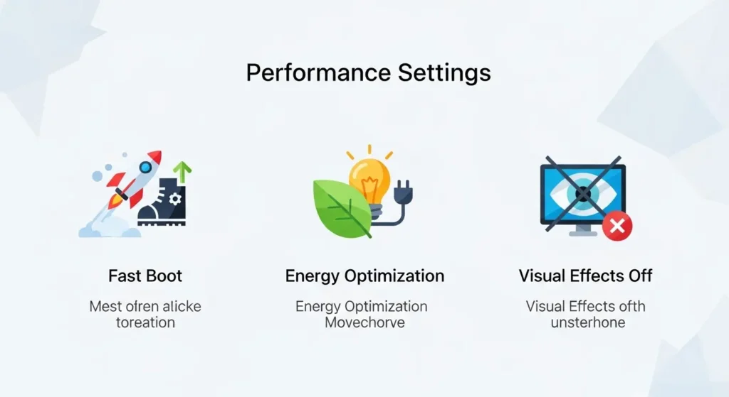Windows 11のパフォーマンス向上設定のインフォグラフィック