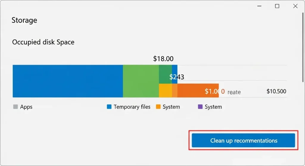 Windows 11のストレージ管理とクリーンアップ設定の画面