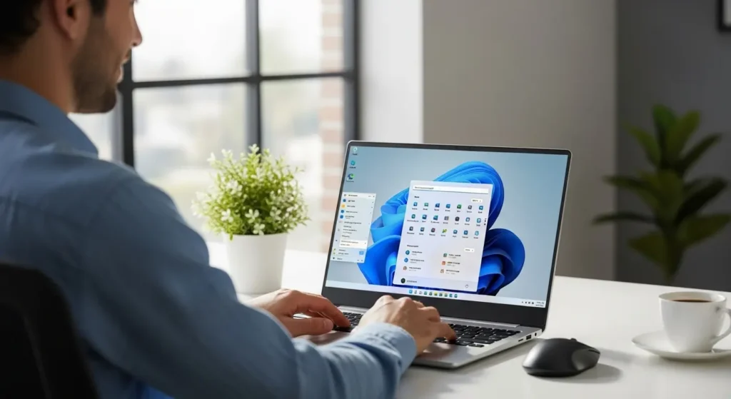Windows 11をカスタマイズして効率的に作業するユーザー