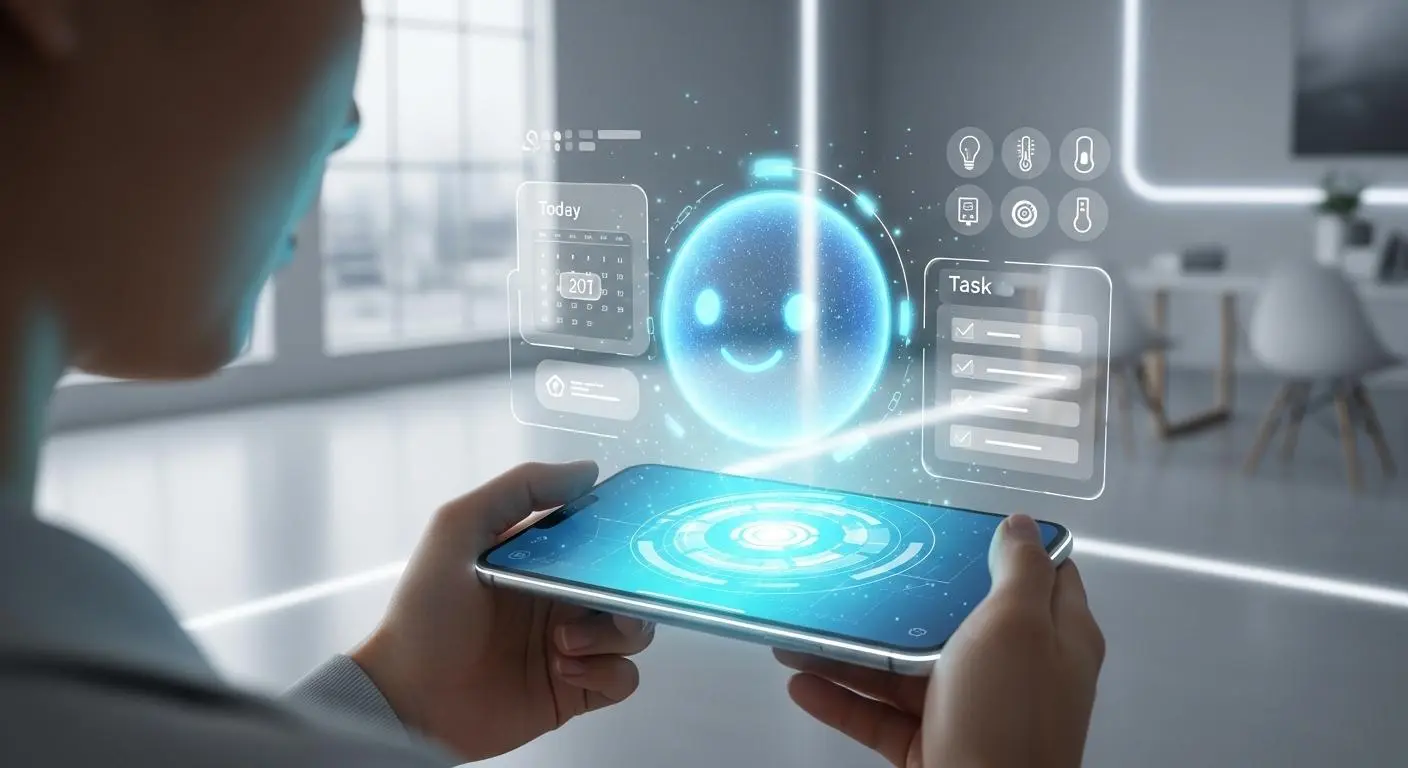 スマホでAIエージェントを活用するイメージ図