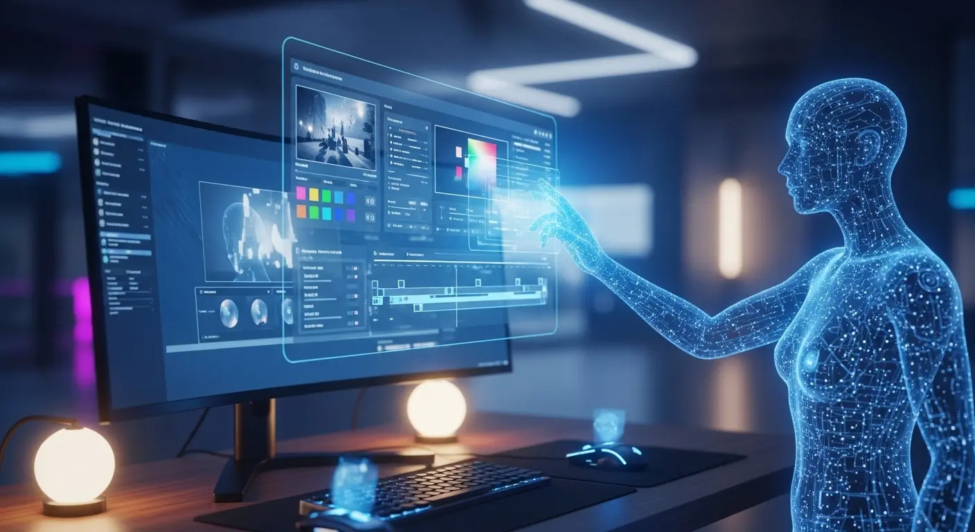 AIエージェントを活用した動画編集の自動化イメージ