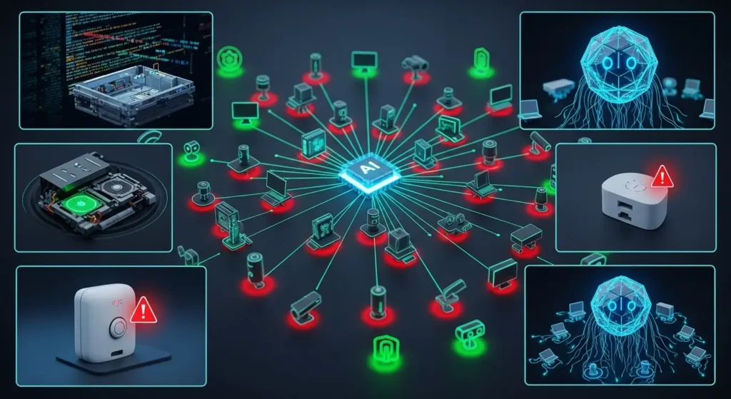 AIによる自動脆弱性スキャンの仕組み図