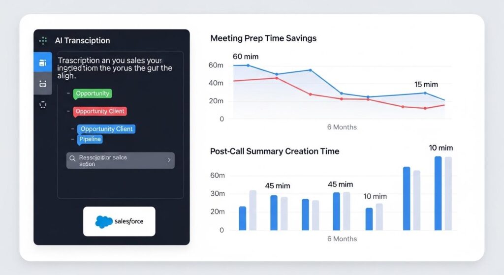 CRMと連携したAI議事録ツールのダッシュボード