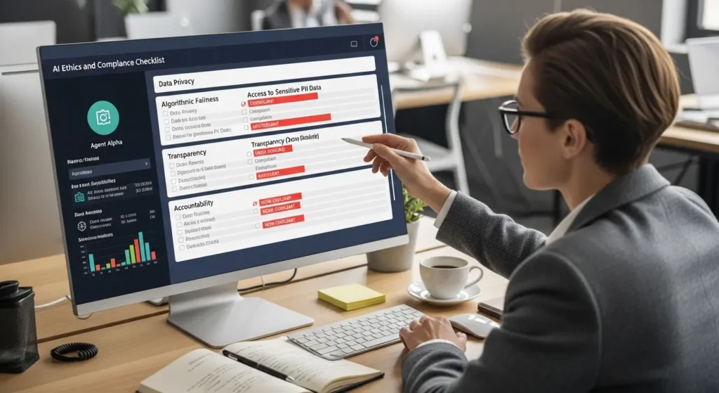 AIエージェントの倫理・法規制監査画面