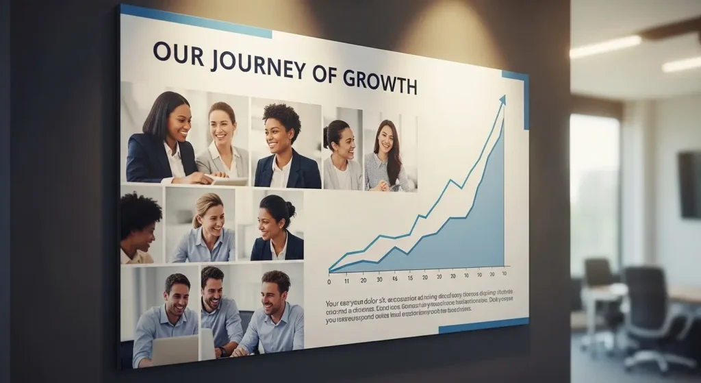 AI議事録ツールの成功事例を紹介するプレゼンボード