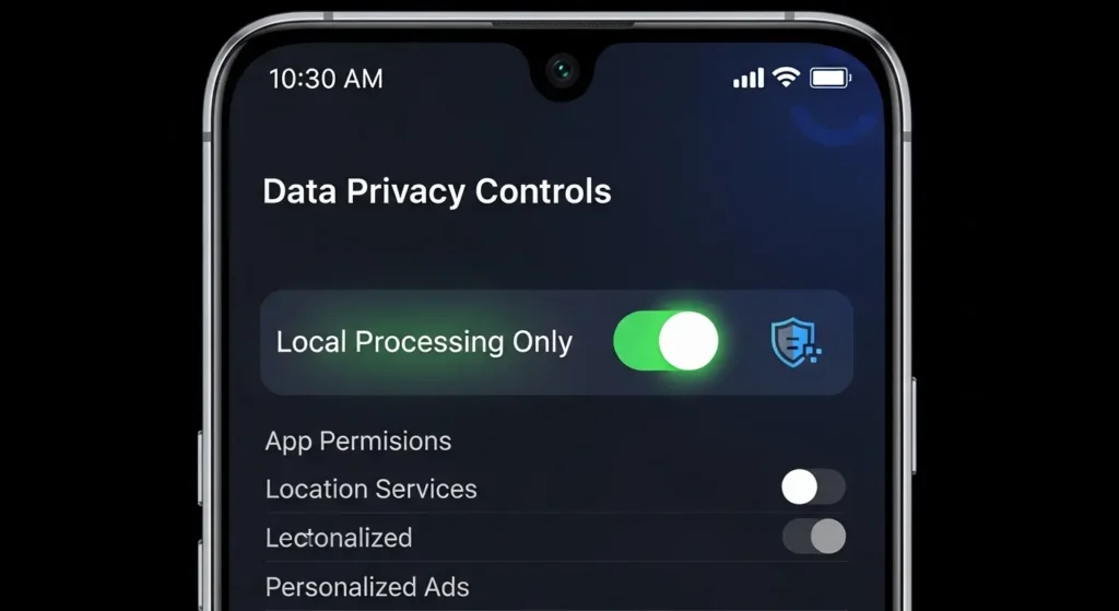 AIアプリのプライバシーとデータ保護設定画面