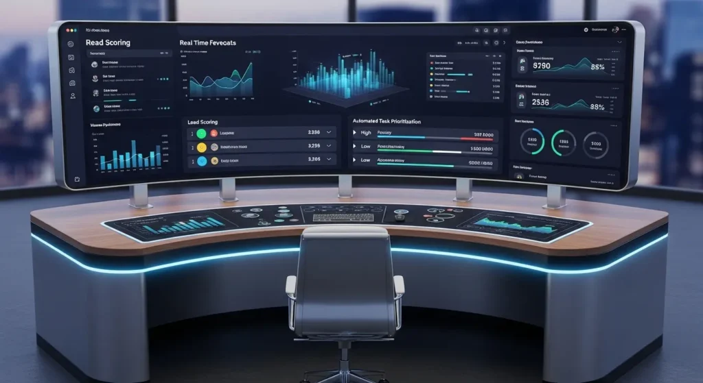 2026年のAIを活用した営業管理ダッシュボードと売上予測画面