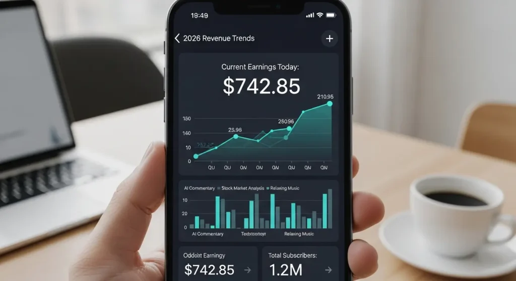 AI副業の収益管理ダッシュボード画面