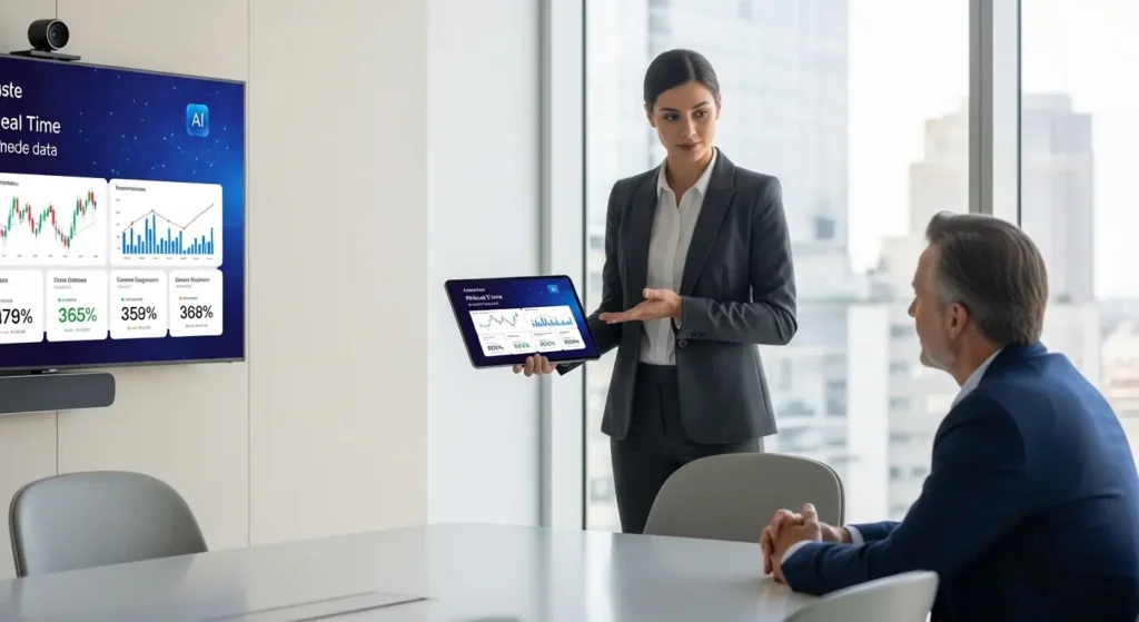 営業現場でのパーナライズされたAIスライド活用シーン