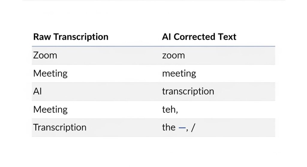 表記ゆれ対策前後のテキスト比較リスト