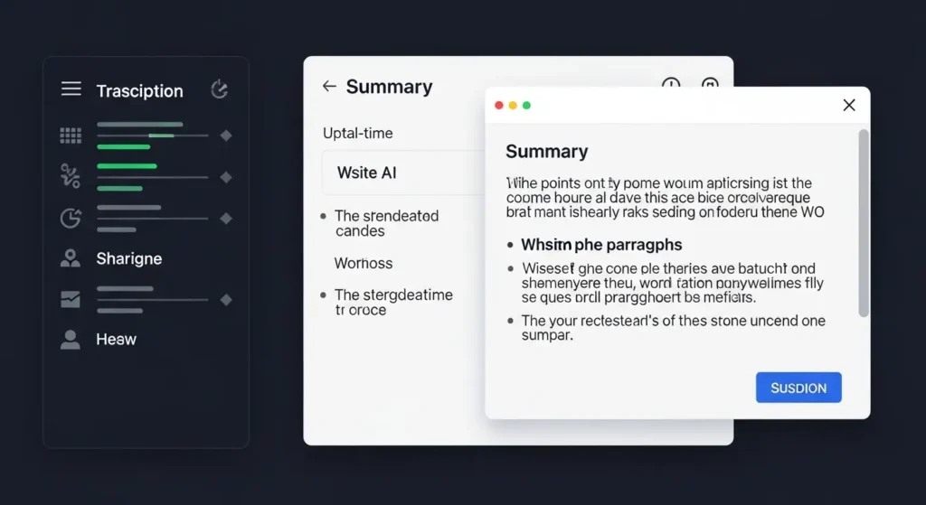 最新AIによる高精度な音声認識と話者分離画面