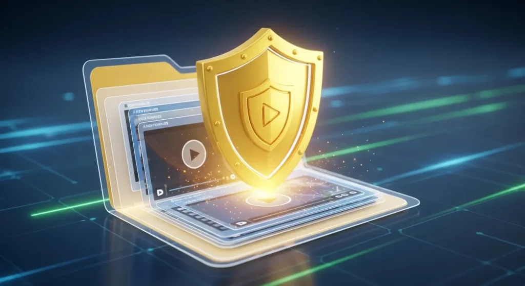 データ保護のシールドアイコン