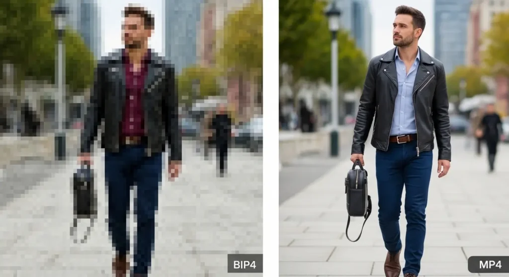 ビットレート設定による動画画質の劣化比較画像