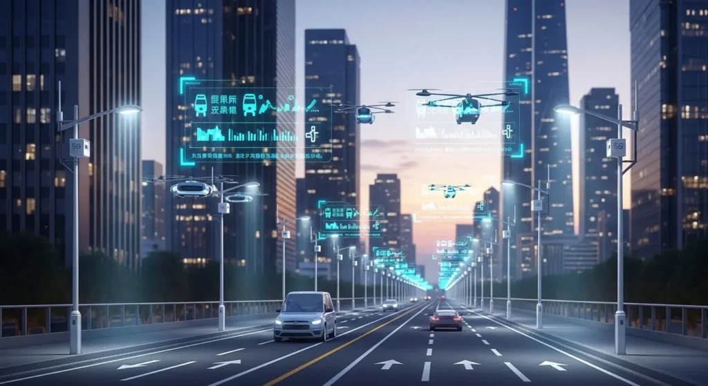 交通状況を分析する街中のスマートカメラ