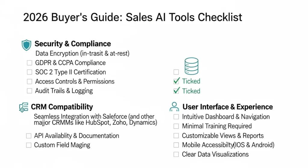 2026年最新の営業AIツール選定チェックリスト