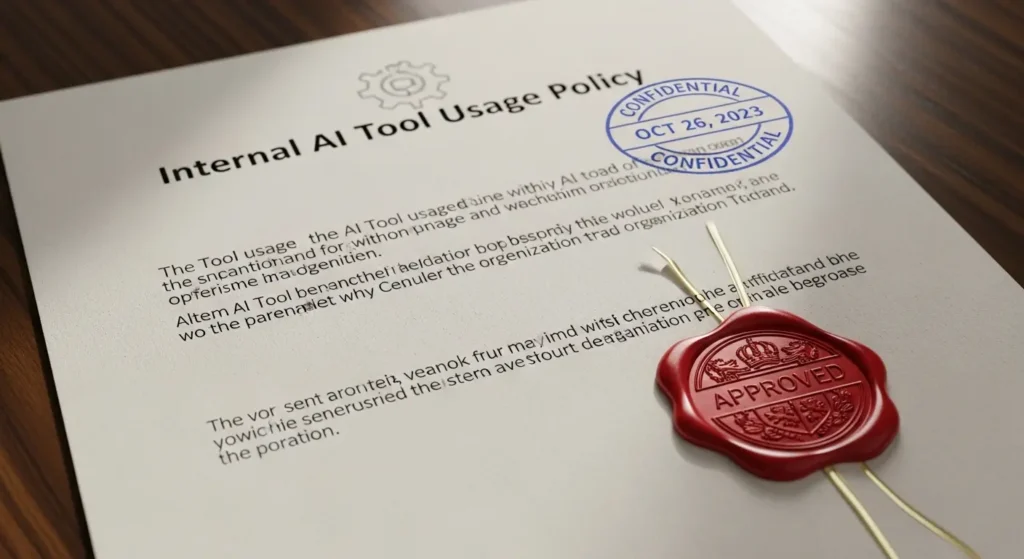 社内向けAIツール利用ポリシーの雛形イメージ