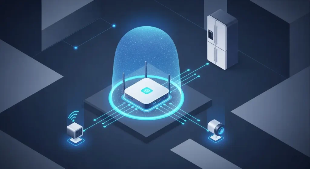 家庭内IoT機器を監視する図解