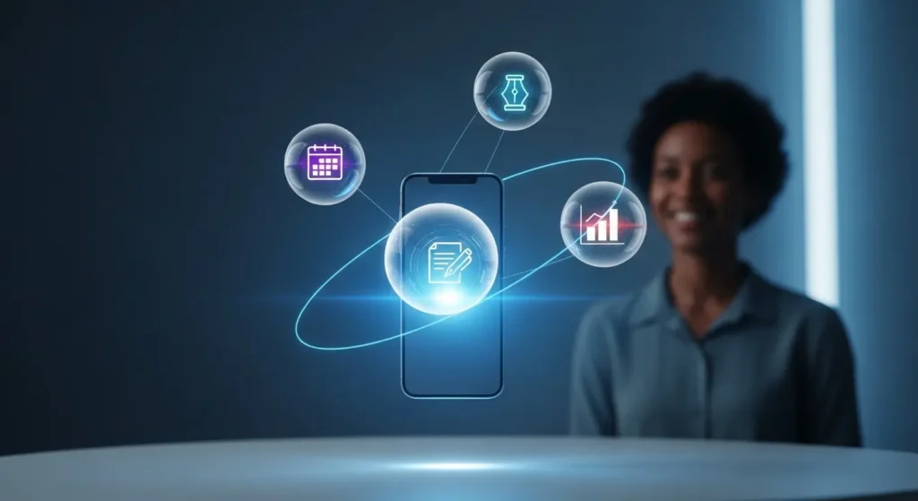 iPhone 17 ProのビジュアルインテリジェンスとAndroid 16のGemini自動ブラウジング機能の比較イメージ図