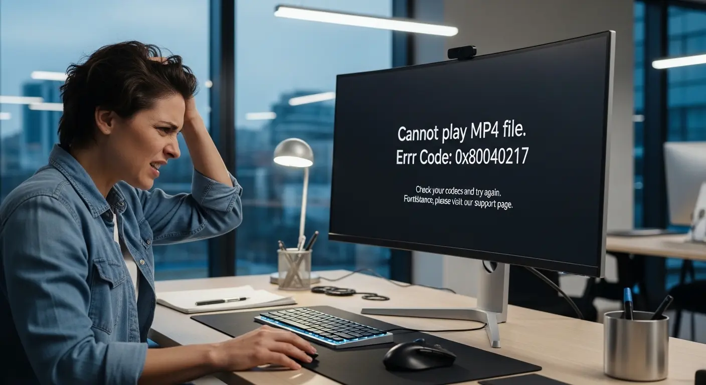 MP4動画が再生できず困っているユーザー