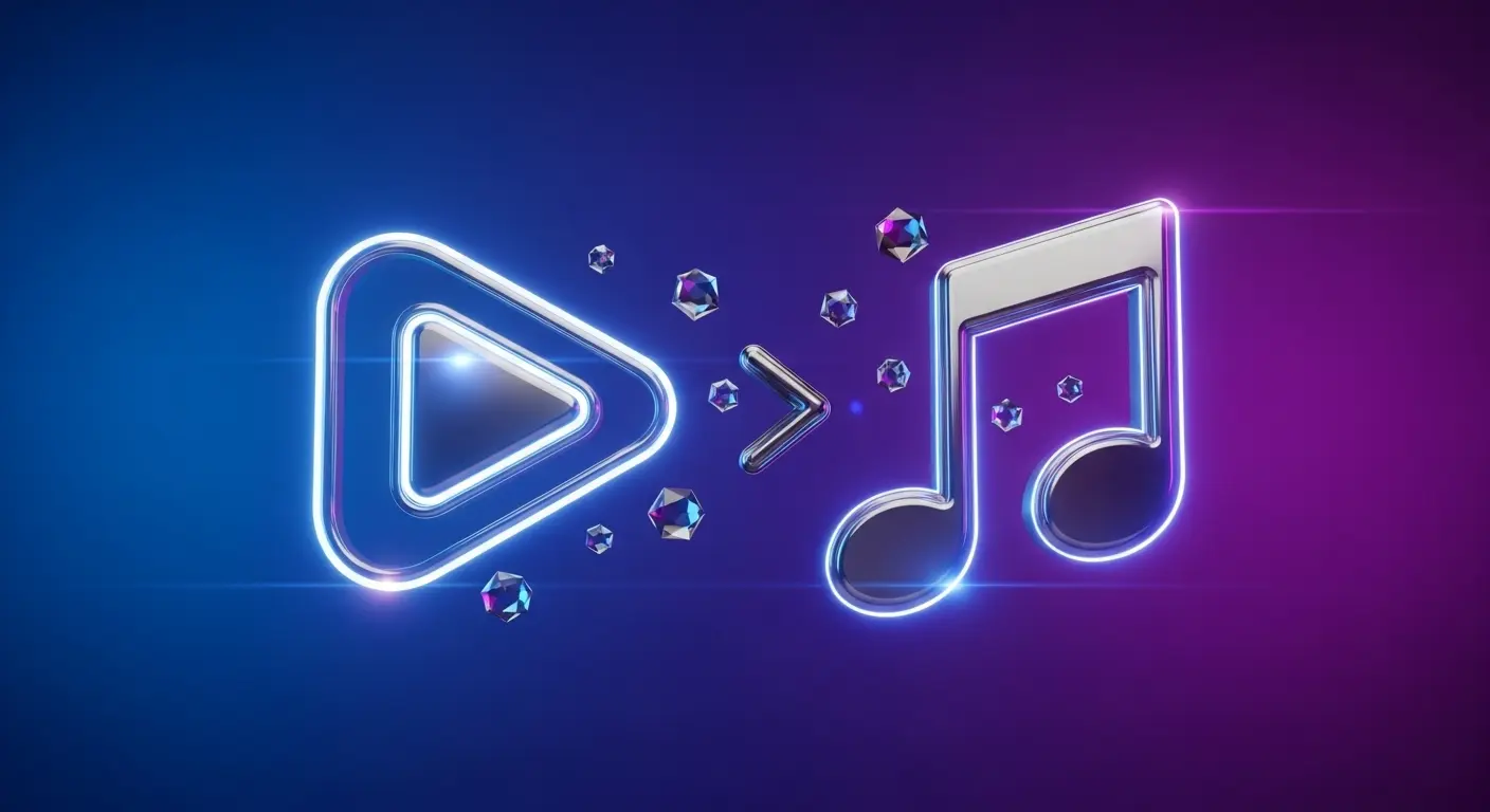 MP4からMP3への変換イメージ図