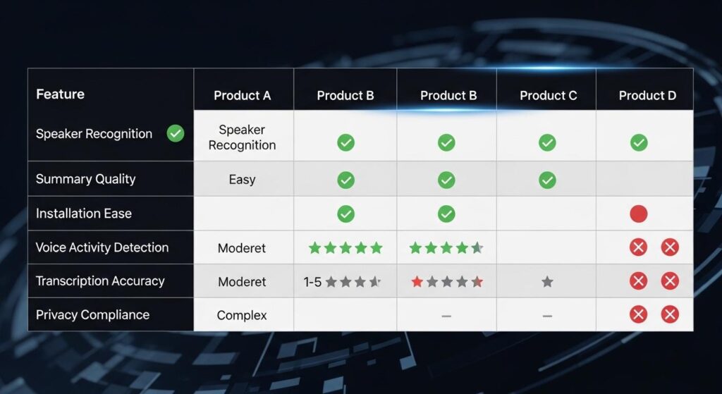 オフラインAI議事録ツールの比較チェックリスト