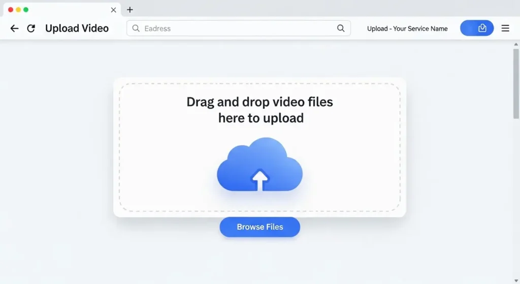ブラウザ上での動画圧縮イメージ