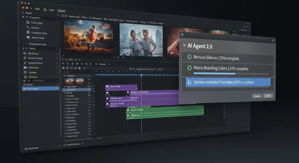 プロ用編集ソフトのAIエージェントパネル
