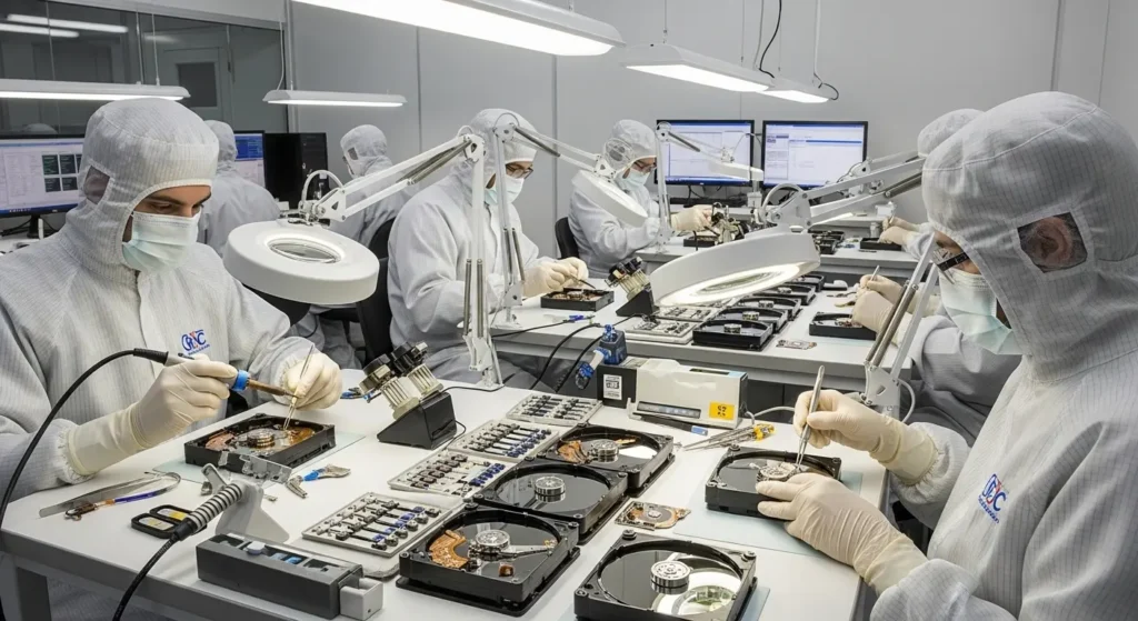 プロフェッショナルなデータ復元ラボ