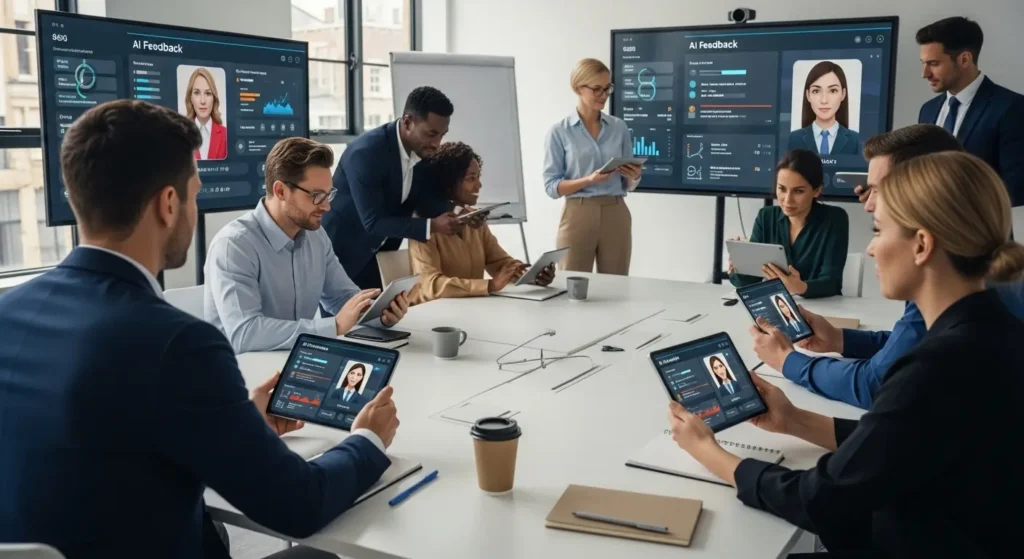 AIツールを活用した営業研修と実践トレーニングの様子