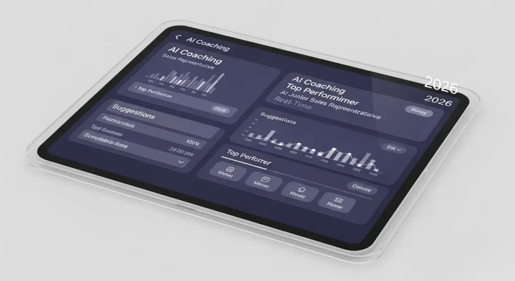 AIによる新人営業向けコーチングとトレーニング画面