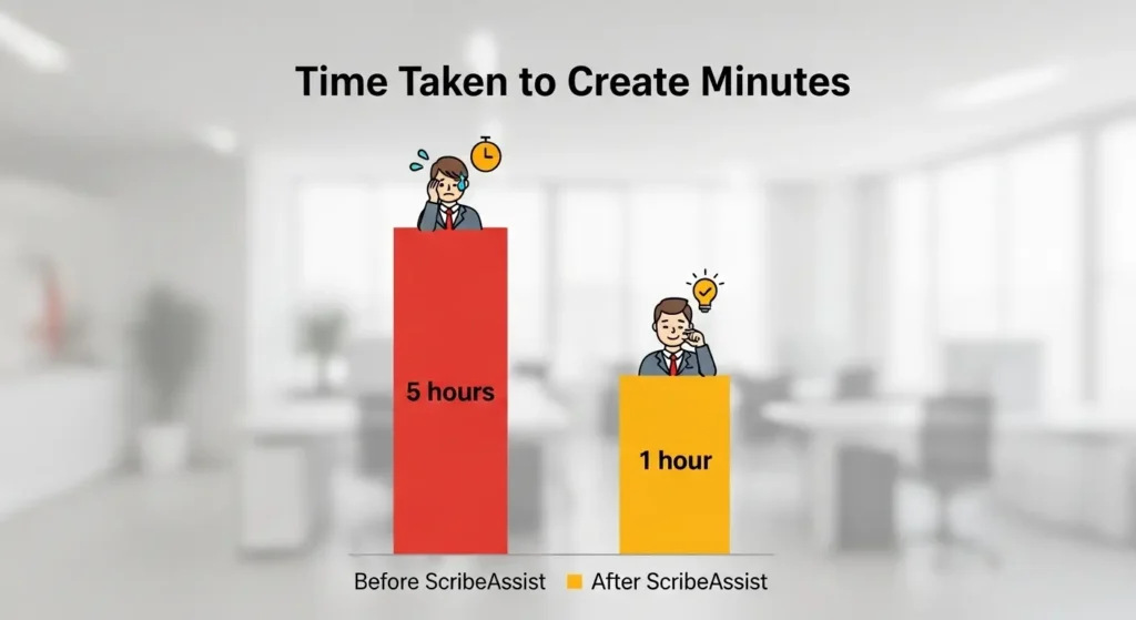 ScribeAssistによる議事録作成時間の短縮実績