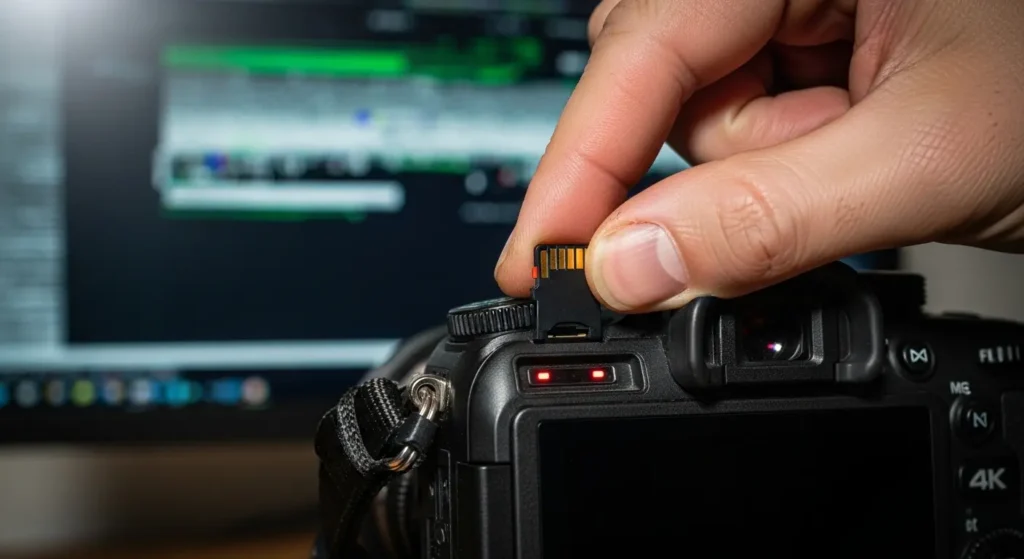 書き込み中にSDカードを抜くことで発生する動画破損