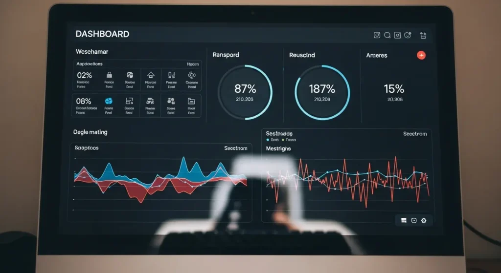 「Security Assessment 2026」と表示された、脆弱性スキャン結果やリスクスコアを表示するプロフェッショナルな監視画面