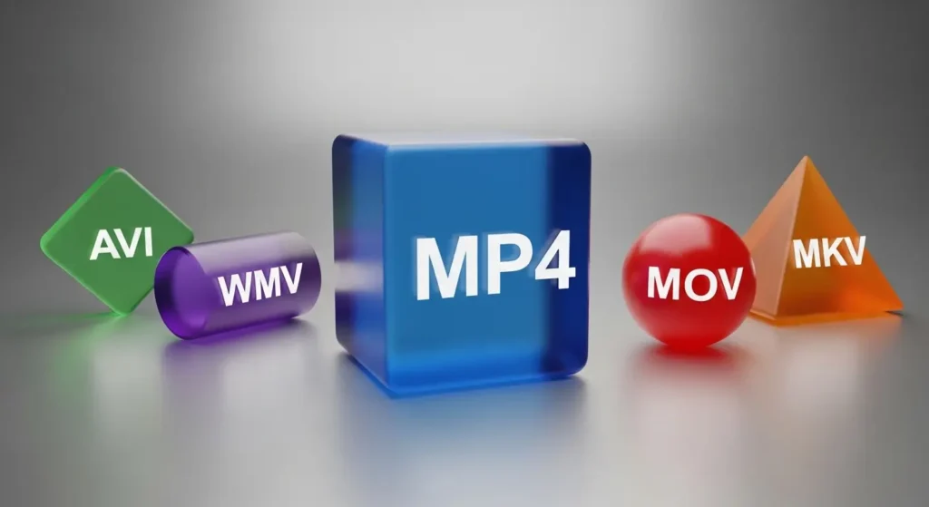 MP4やAVIなど様々な動画ファイル形式のアイコン