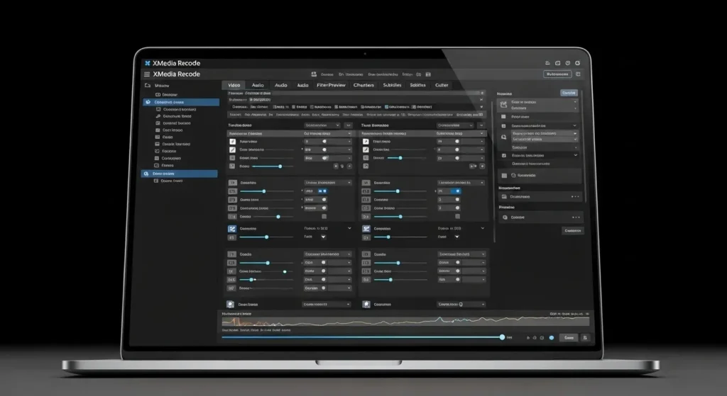 XMedia Recodeの操作画面と詳細設定項目