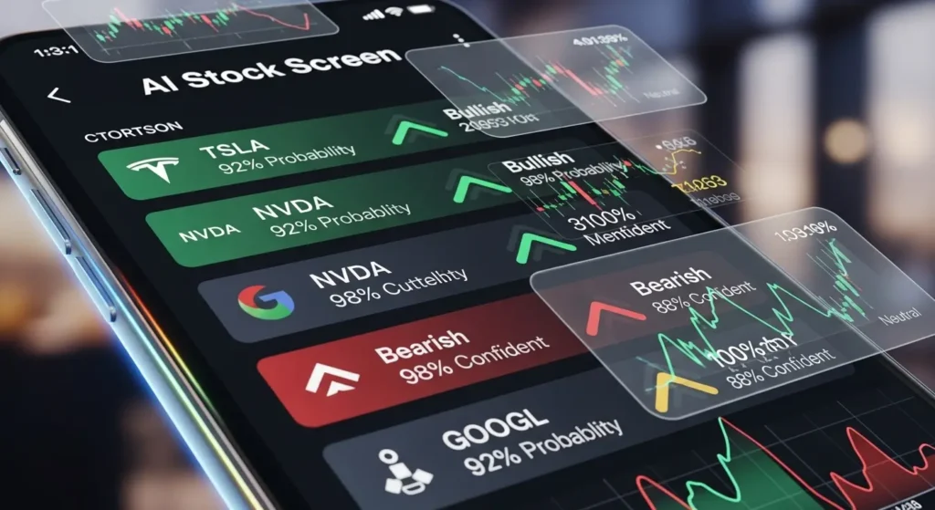 2026年のAI株価予測・スクリーニング画面のイメージ