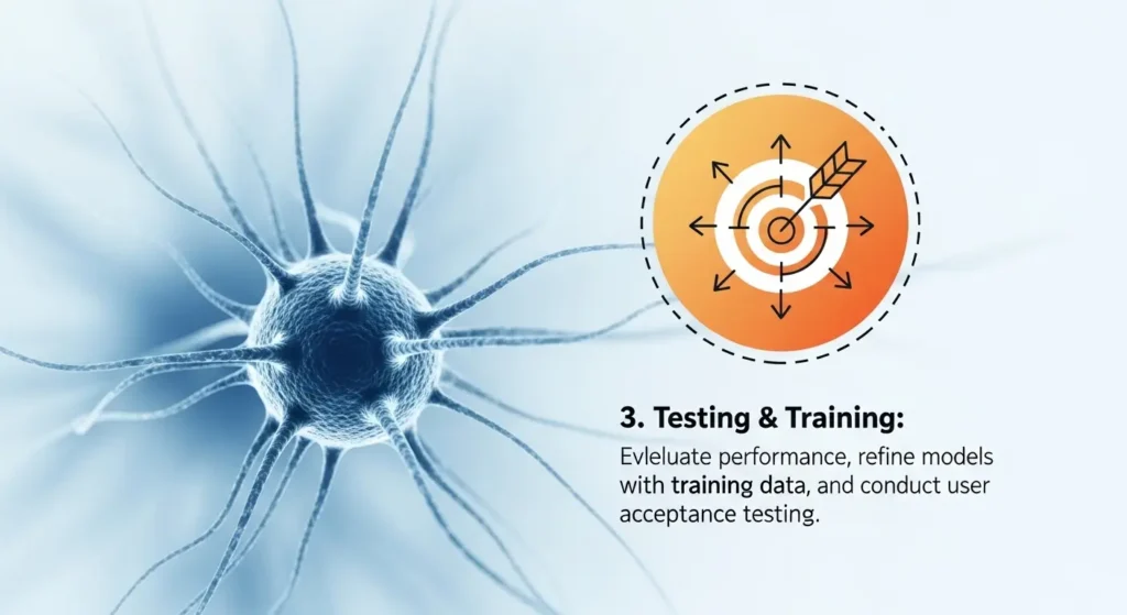 AIエージェント導入の5つのステップを示すインフォグラフィック