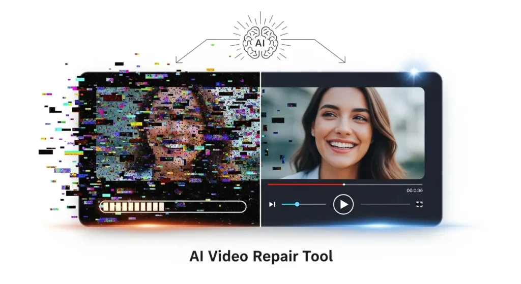 AIツールによる動画ファイル修復のプロセス