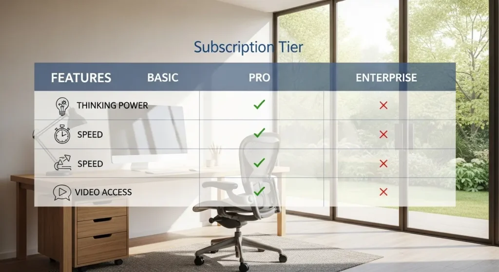 ChatGPTの主要料金プラン比較表