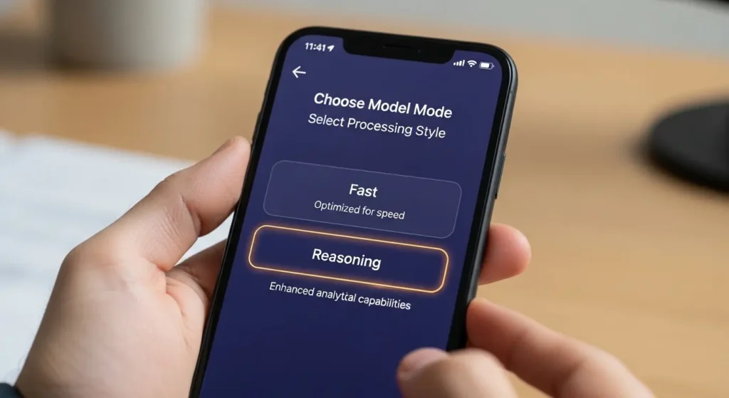 ChatGPTアプリで利用モデルを選択する画面