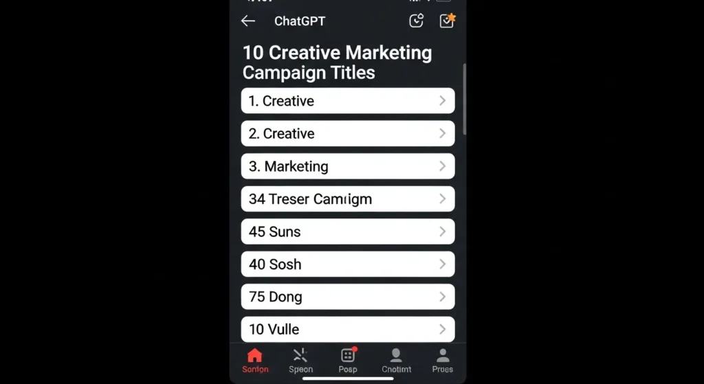 10個のマーケティング案を提案するChatGPT