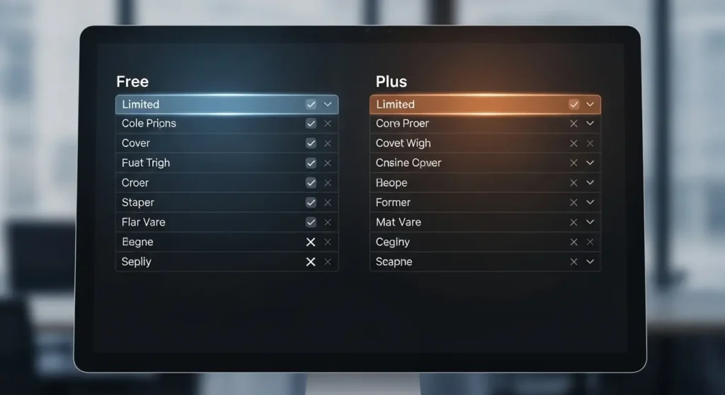 ChatGPTの無料版と有料版の機能比較表