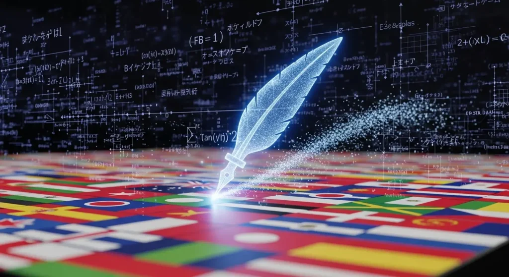 特定の役割を与えられて専門的な翻訳を行うAIのイメージ