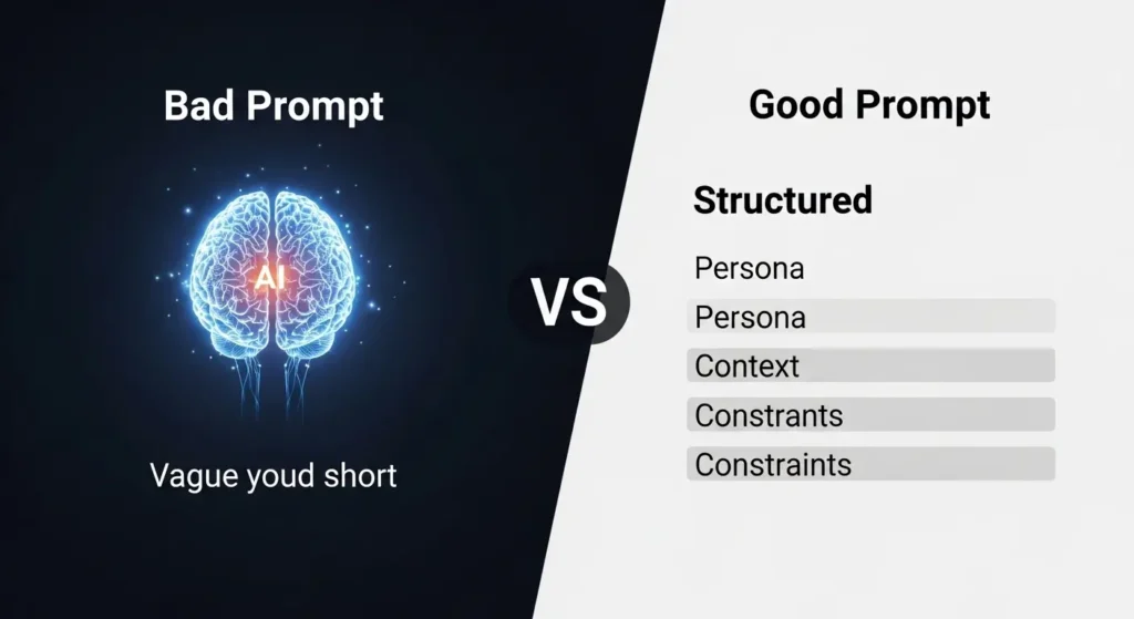 ChatGPTのプロンプト作成における良い例と悪い例の比較